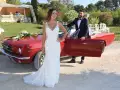 photographe mariage armenien le mas des aureliens arrivee voiture maries