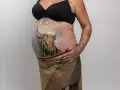 img photographe studio grossesse belly painting femme enceinte bouches du rhone