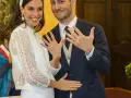 Reportage Photos de mariage : les mariés dans la mairie d'Aix-en-Provence